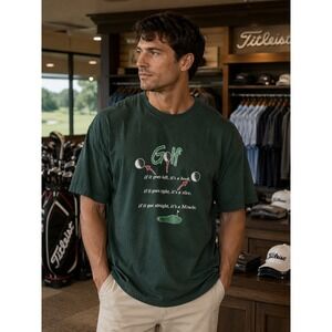 Alstyle Apparel & Activewear Green‎ Golf T-shirt Funny -1314